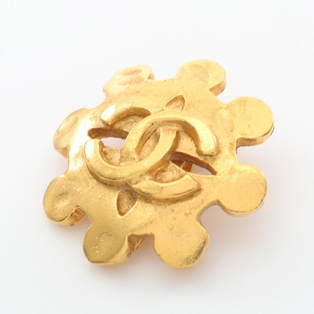 CHANEL Authentic Gold Logo Earrings - Picture 5 of 5
